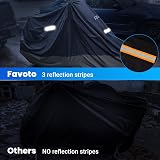 Favoto Motorcycle Cover 104 inch Waterproof 210D Oxford Dust Windproof view 6