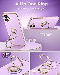 XYZ for iPhone 16 Case with Stand, Phone Case with