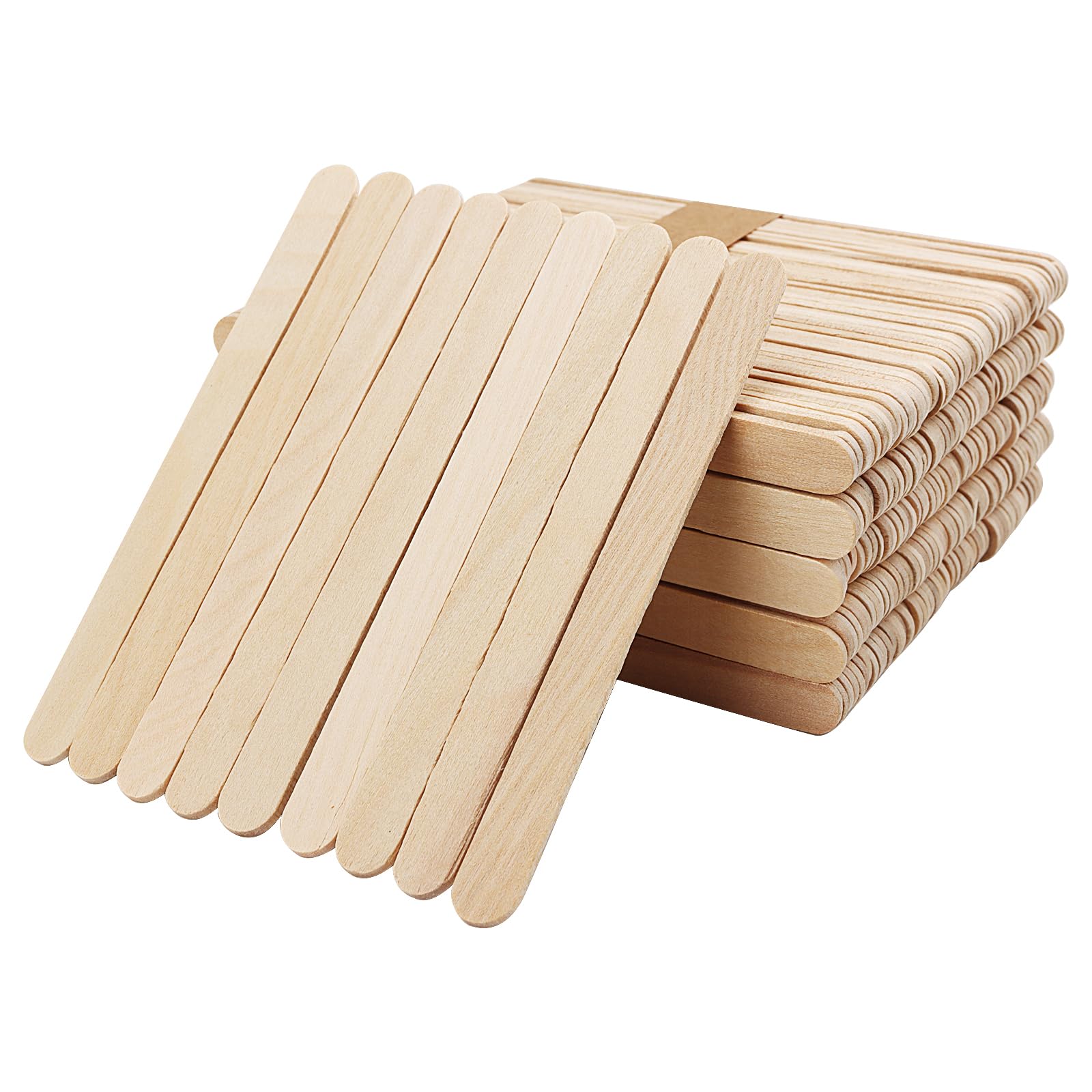 HEIYUET Pack of 1000 Wooden Spatulas for Crafts, 114 x 10 x 2 mm Ice Sticks Wooden for Baking Ice Sticks Wooden Ice Sticks Wooden Sticks for Ice Cream, Waxing, DIY Craft Project