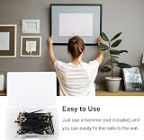 Rowwait 50Pcs Picture Hanging Nails Brass Steel 2.5x0.4 cm with Box view 4