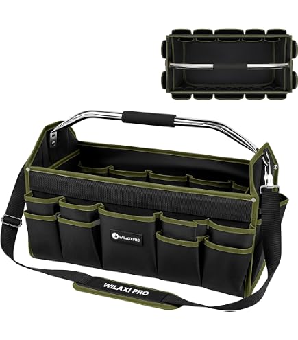 Hyper Tough Tt30126d 16-Inch Nylon Open Top Tote with Soft Grip
