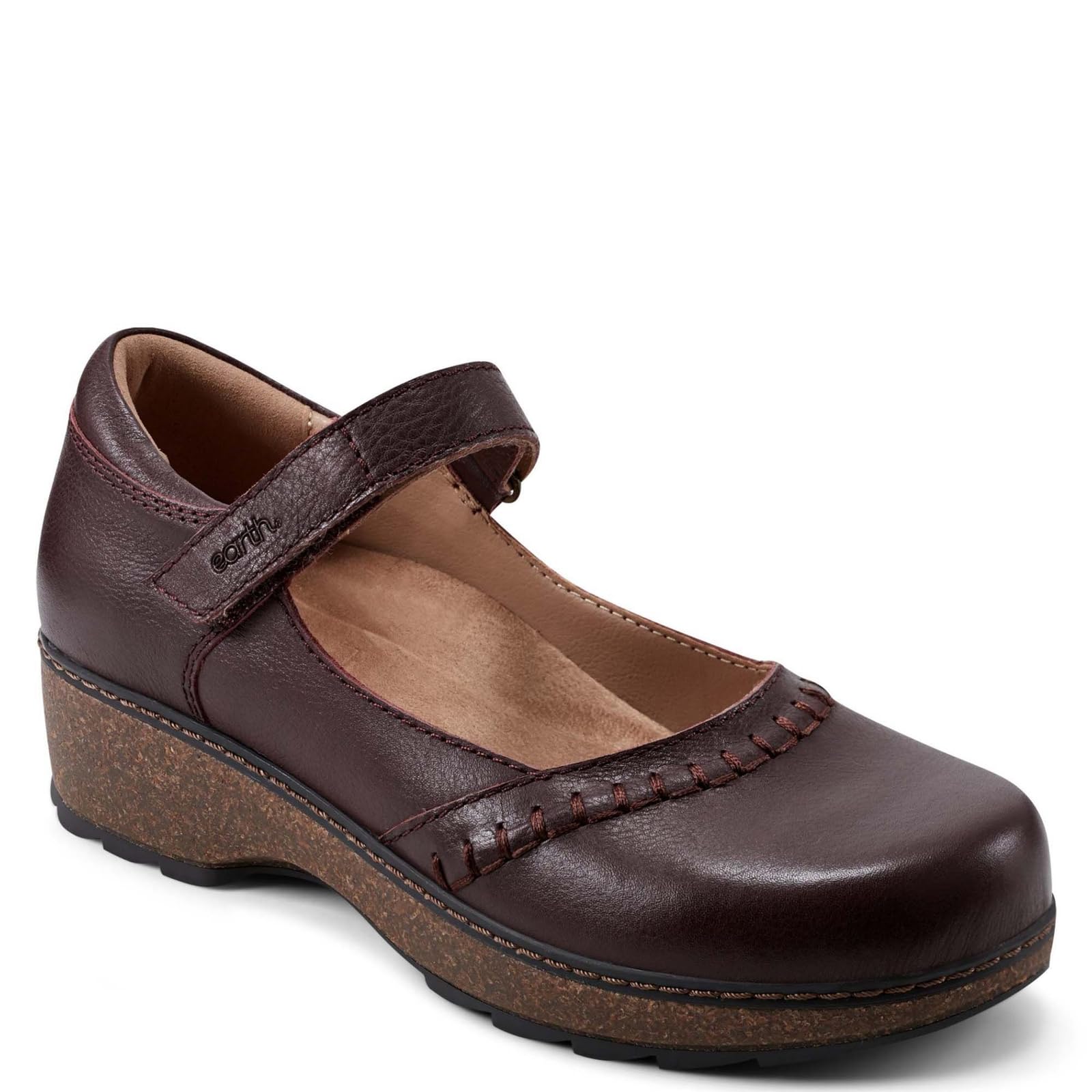 Earth Footwear Women’s, Kalece Mary Jane Round Toe Casual Shoes, Darl Red 600, 7 M