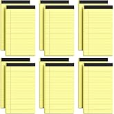 Zaviko Legal Pads 8.5 x 14, Wide Ruled Legal Pads, 12 Pack Yellow Paper 8.5 x 14, 30 Sheets per Notepad, Large Writing Pad for Office Supplies, College, Micro Perforated Lined Writing Pads, 70 GSM