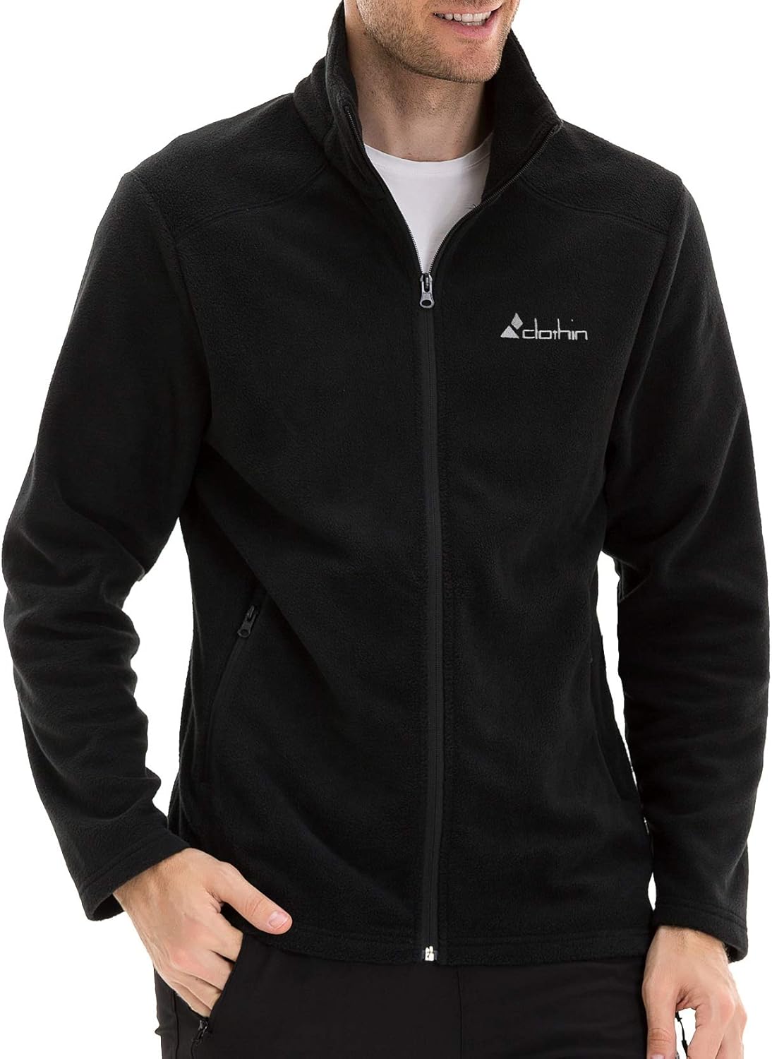 Men's Softshell Jacket Windproof Front-Zip Fleece-Lined Ski Insulated Coat : Sports & Outdoors