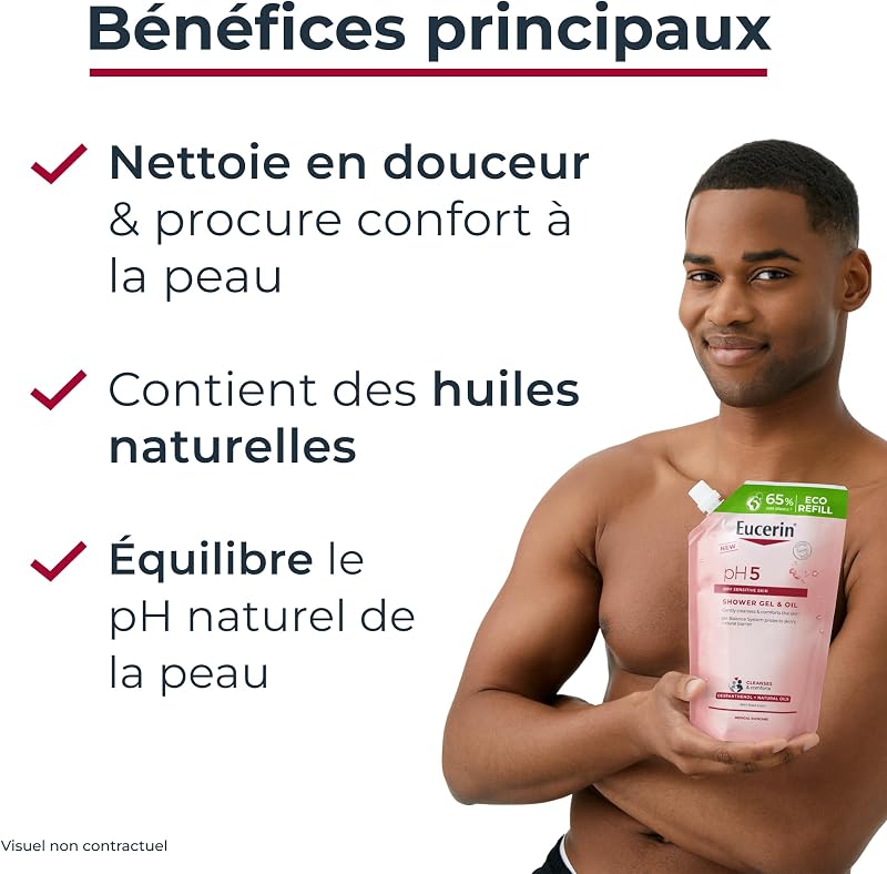 pH5 Recharge Gel-Huile de Douche, Nettoyant Peaux Sensibles, 400 ml