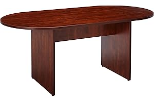 Lorell 72" Oval Conference Table, Top and Base, Cherry