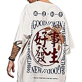 XYXIONGMAO Japanese Kanji Graphic Printed White Casual Tees Shirts Unisex Streetwear Hip Hop T-Shirt for Men