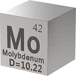 Molybdenum Metal Element Cube - Laser Engraved