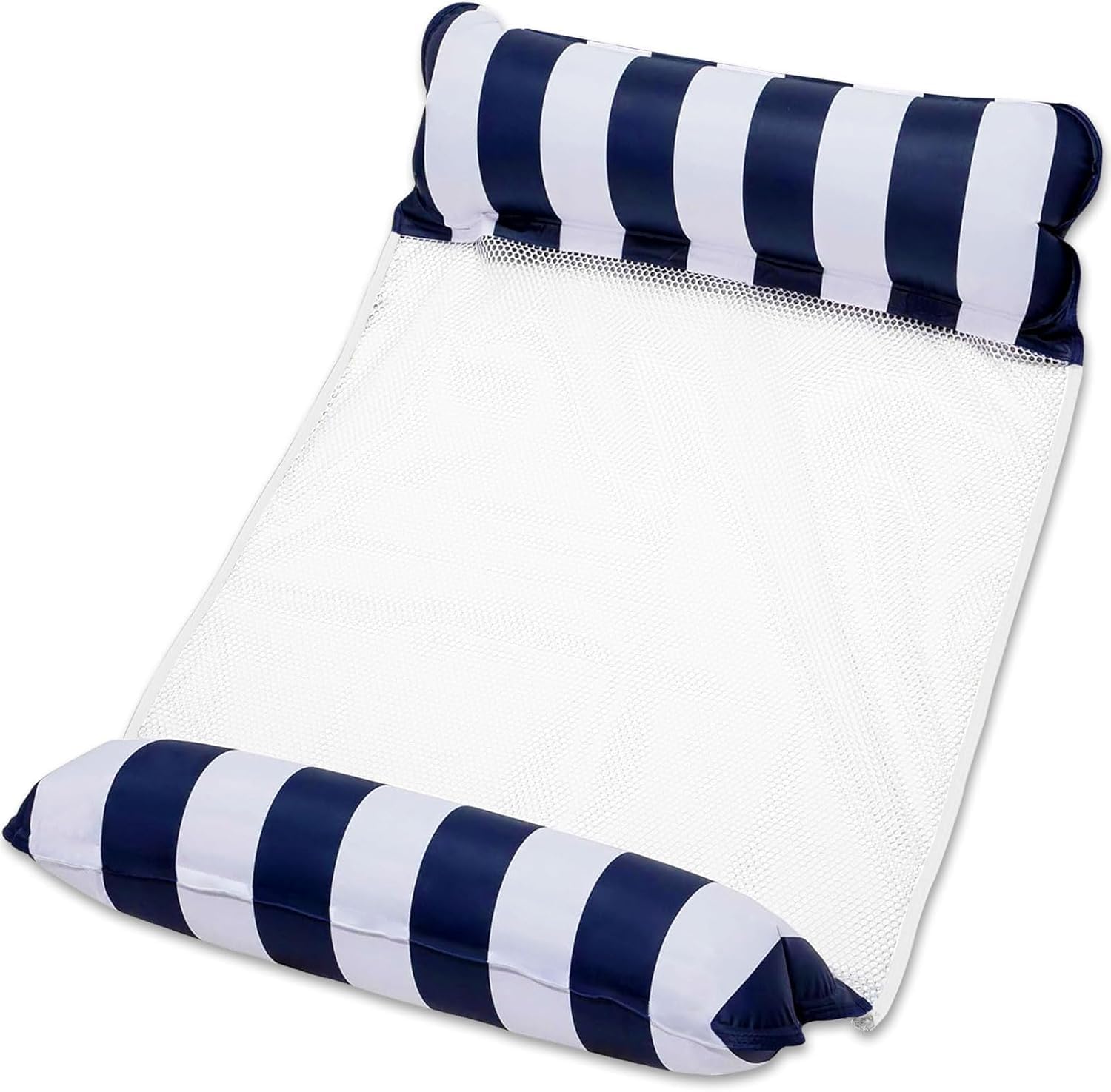 UMUACCAN Inflatable Pool Hammock, Inflatable Floating Hammock Chair, 4 IN 1Multi-Purpose Swimming Pool Floats Lounger/Water Floating Chair Bed for Adults Kids-Navy