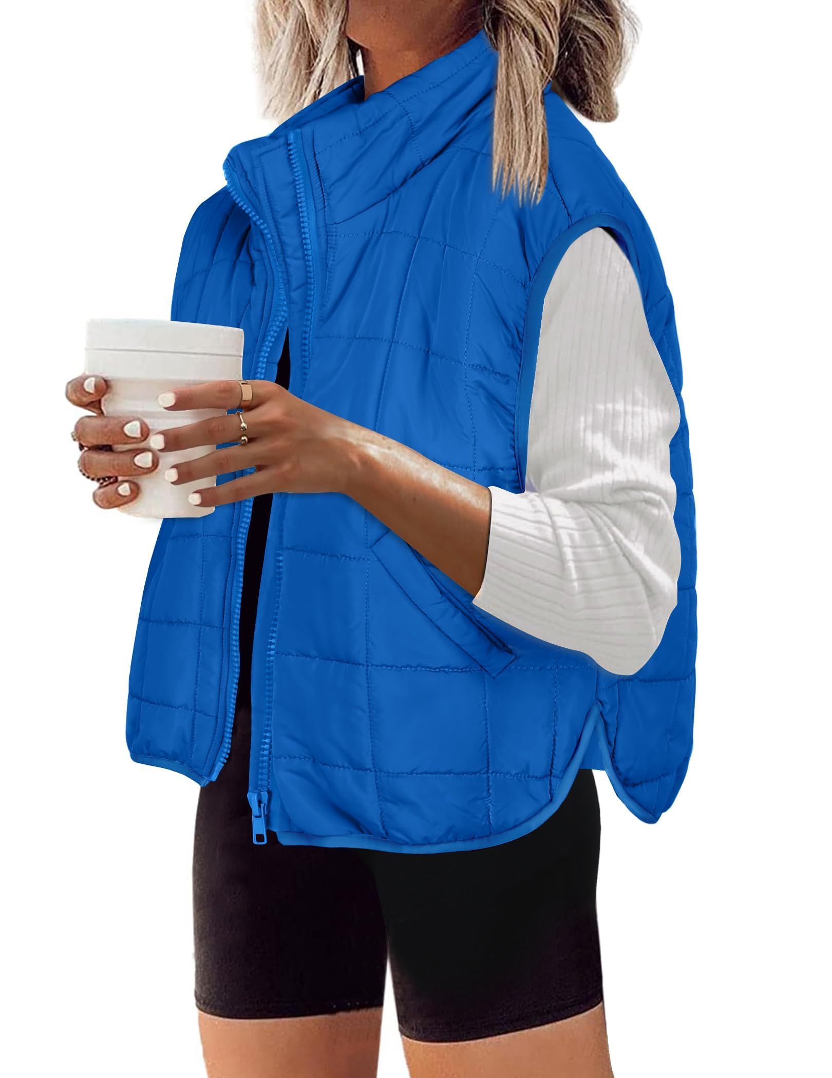 Photo 1 of Zeagoo Womens Puffer Vest Lightweight Fashion Stand-Up Collar Down Vest Fp Dupes size m 