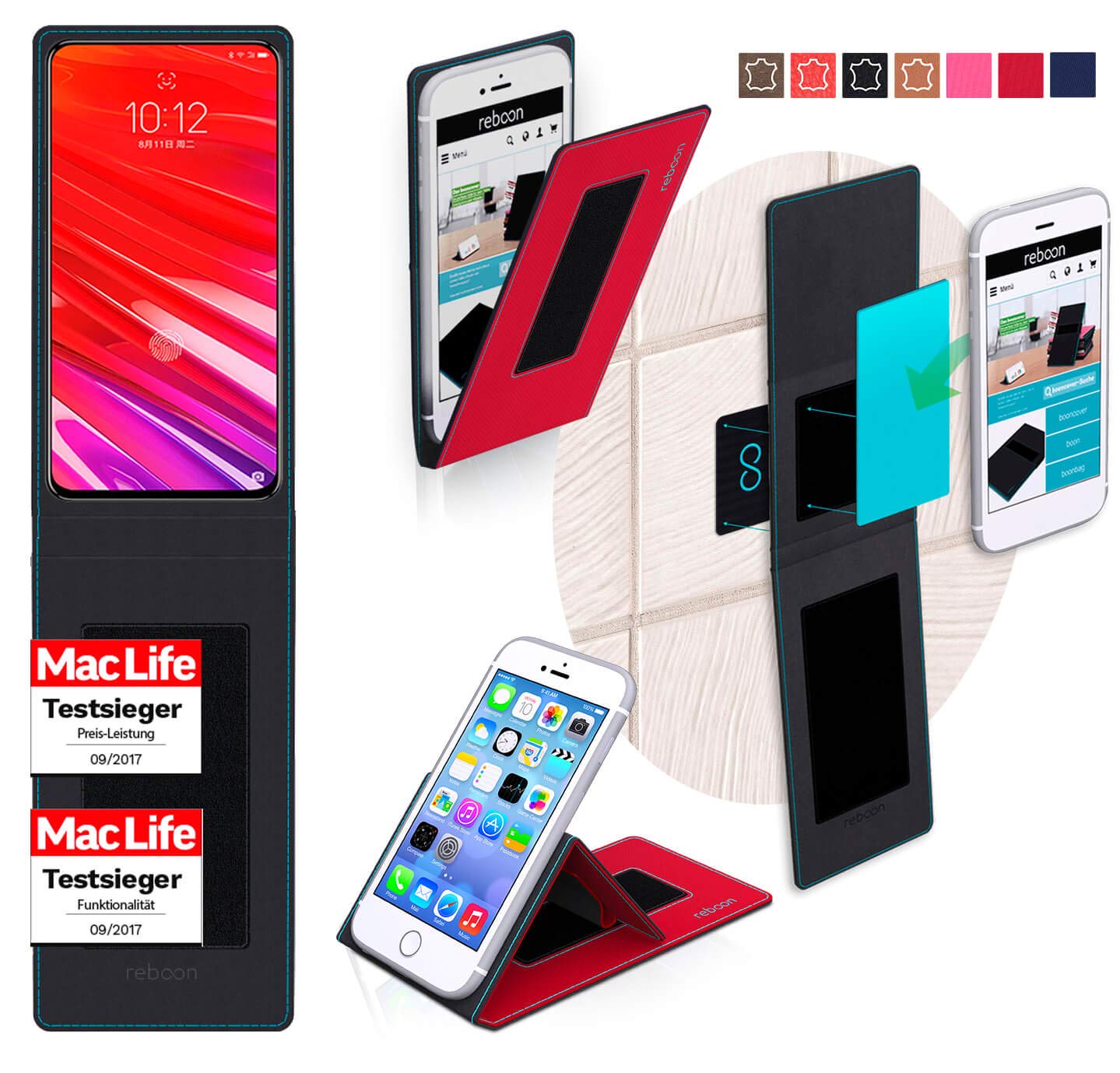 Funda para Lenovo Z5 Pro | Rojo | Carcasa Multifuncional Case ...