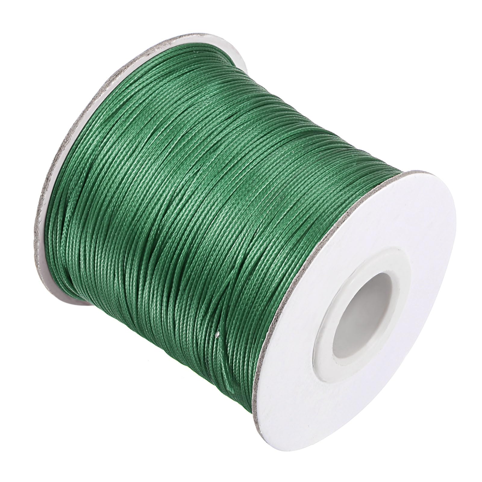 CoCud Waxed Polyester String Cord, 173 Yards 159m Length 0.5mm Dia, Soft Smooth Beading Thread Green - (Applications: for DIY Craft)