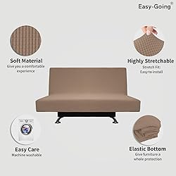 Easy-Going Stretch Futon Slipcover Armless Futon