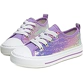 ToandonToddler Kids Sneakers Sparkle Fashion Glitter Sequins Canvas Shoes