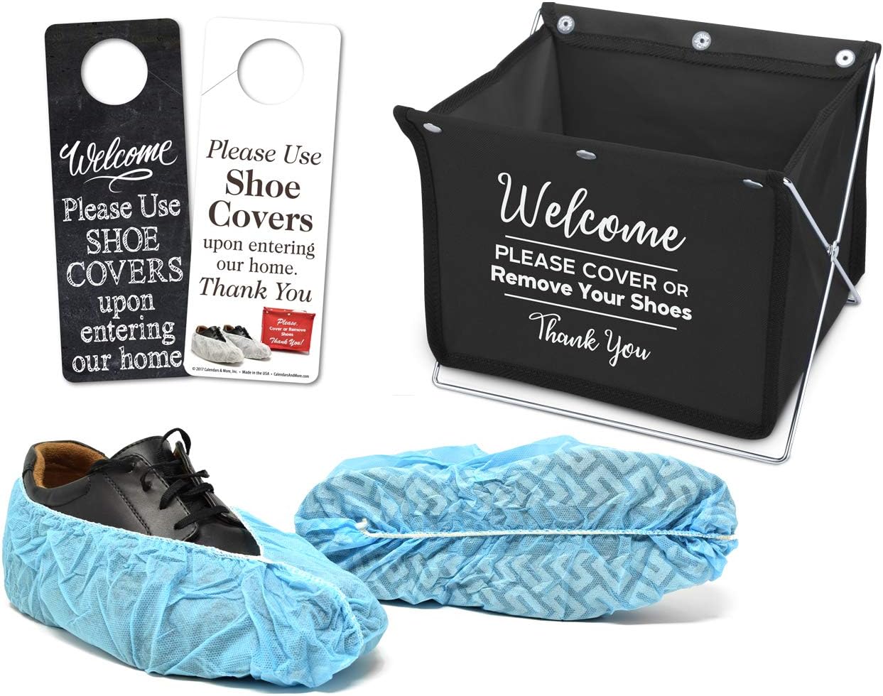 Shoe Cover Kit For Real Estate Agents 10 Pairs of Blue Shoe Covers, 1