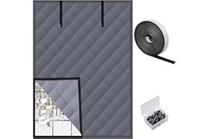 NNG 3 Layer 47x63in Thermal Insulated Window Cover for Winter,Roll-Up Insulated Window Blanket with Hook & Loop,Windows Insulation Kit for Bedroom Attic RV to Keep Winter Warm