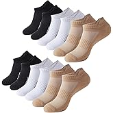 BUDERMMY Running Ankle Socks for Women Athletic Cotton Cushioned 5-6 Pairs Workout No Show Socks Women
