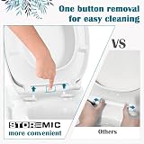STOREMIC Toilet Seat Soft Close with Quick Release Adjustable Hinges White view 4