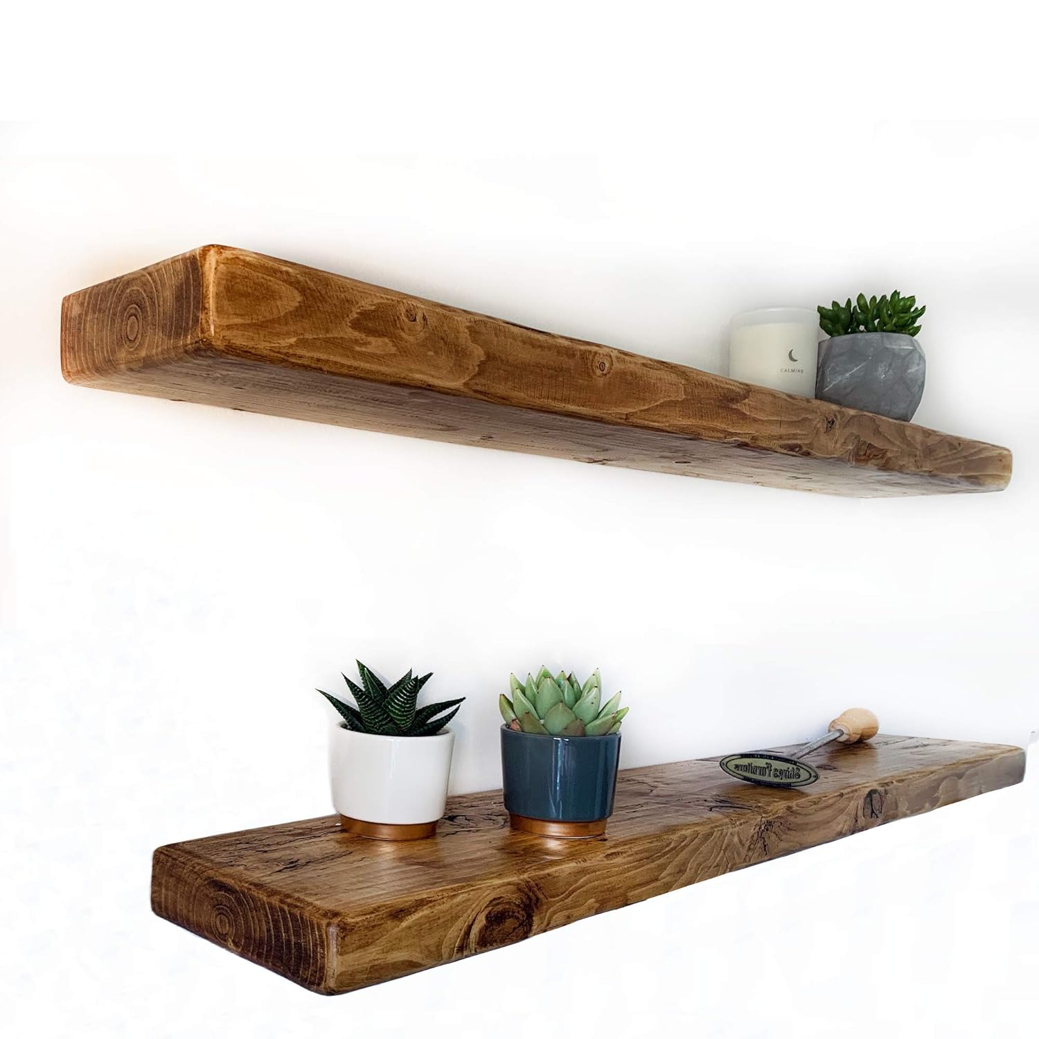 Floating Shelves, Rustic solid wood 
