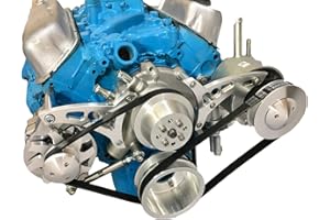 Chap Performance Compatible with SBF 289 302 Serpentine Pulley Conversion Kit Alt PS Ford Mustang corporate 3 - Passenger Side Lower Radiator Hose. 3 Bolt damper 65-69