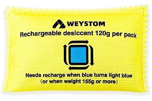 WEYSTOM 120g Rechargeable Desiccant, Moisture Absorbing Bag, Rechargeable Silica Gel Dehumidifier - Ultimate Moisture Absorption for Dry and Safe Storage, Eliminates Moisture in Humid Conditions
