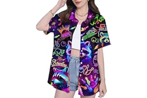 ACEPRINTS Funny Hawaiian Shirts for Women Gifts for Women Womens Casual Hawaiian Shirt for Women Hawaiian Shirts