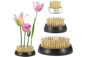 IZIUSY 3 Pcs Flower Frogs Flower Arranger Frog Floral Frogs Kenzan Flower Frog Vase Pin Holder Ikebana for DIY Flower Craft Plant Decoration（Gold）