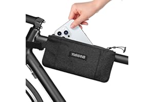 YMNHNB Bike Frame Bag – Water-Resistant Top Tube Bike Bag, Minimalist Bicycle Storage Pouch for Smartphone & Cards, Fits Road & Mountain Bikes