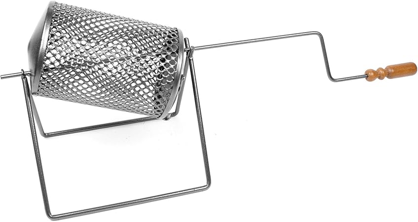 Ruecab Panier Grill Tournant A Chataignes Marrons Avec Poignee Gris Anthracite x29x37 Cm Amazon Fr Jardin