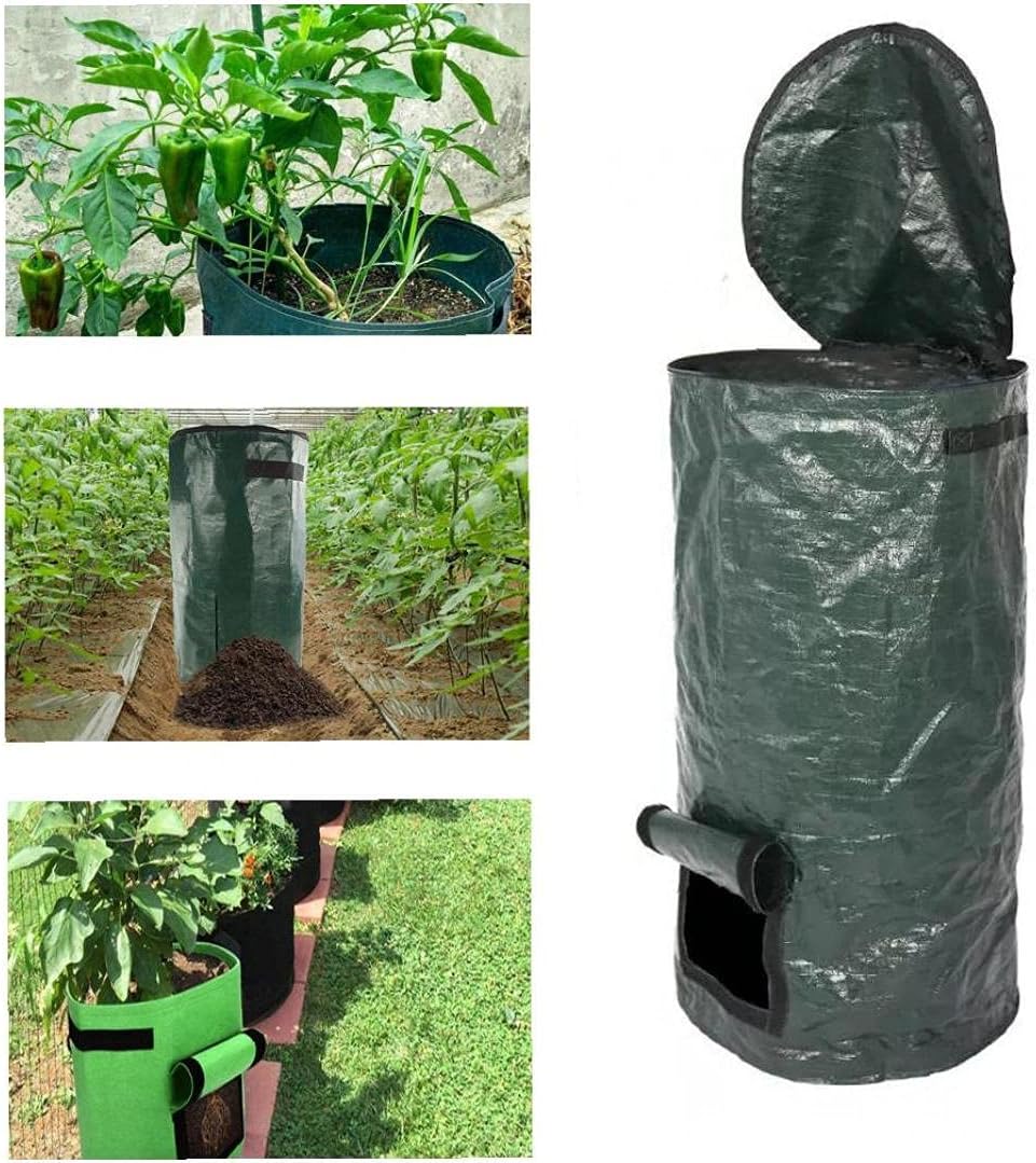 Garden Compost Bag, Composter Bin Pe Environmental Homemade Organic Ferment Waste Disposal for Yard: Kitchen & Dining
