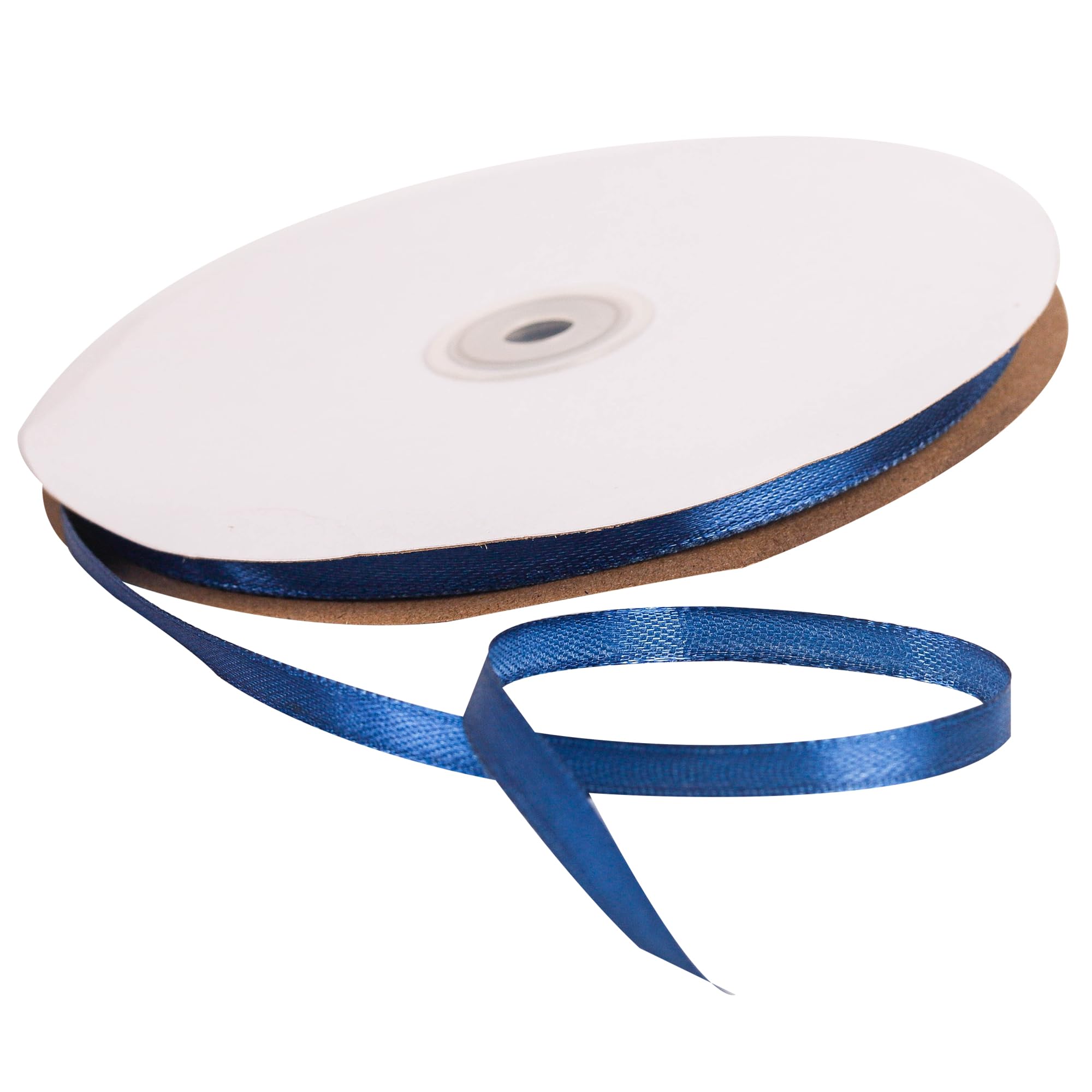 6mm Dark Blue Ribbon for Gift Wrapping 91M,Dark Blue Satin Ribbon Fabric 6mm Wrapping String for Crafting Hair Bow Christmas Cake Wedding Party Balloon Car Ribbon Decoration