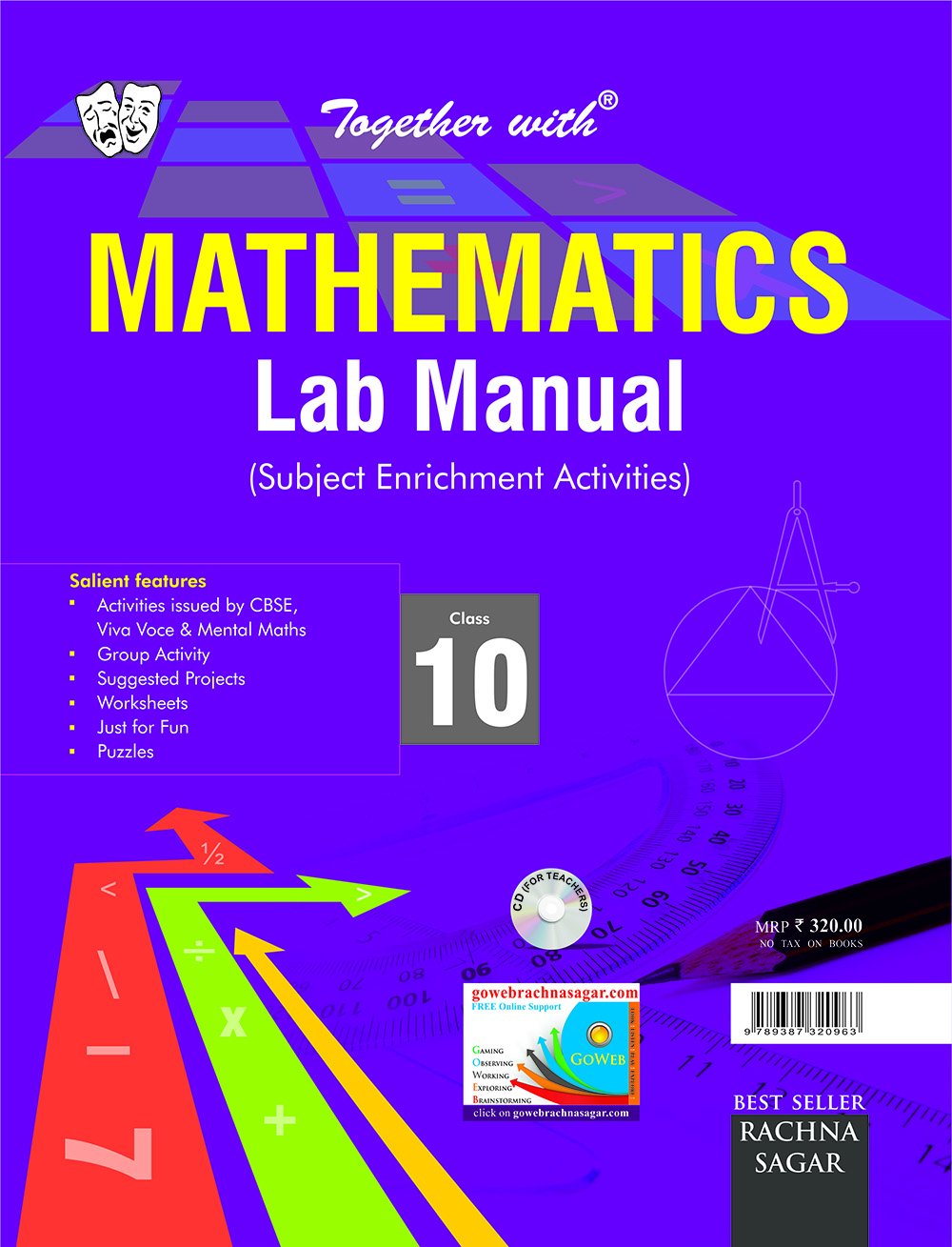 Together with CBSE Lab Manual Mathematics for Class 10 for 2019 Exam  Paperback – Dec 2017