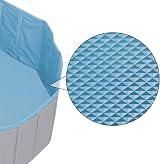 Yaheetech PVC Foldable Pet Pool 120x30cm Portable Bathing Tub Gray view 9