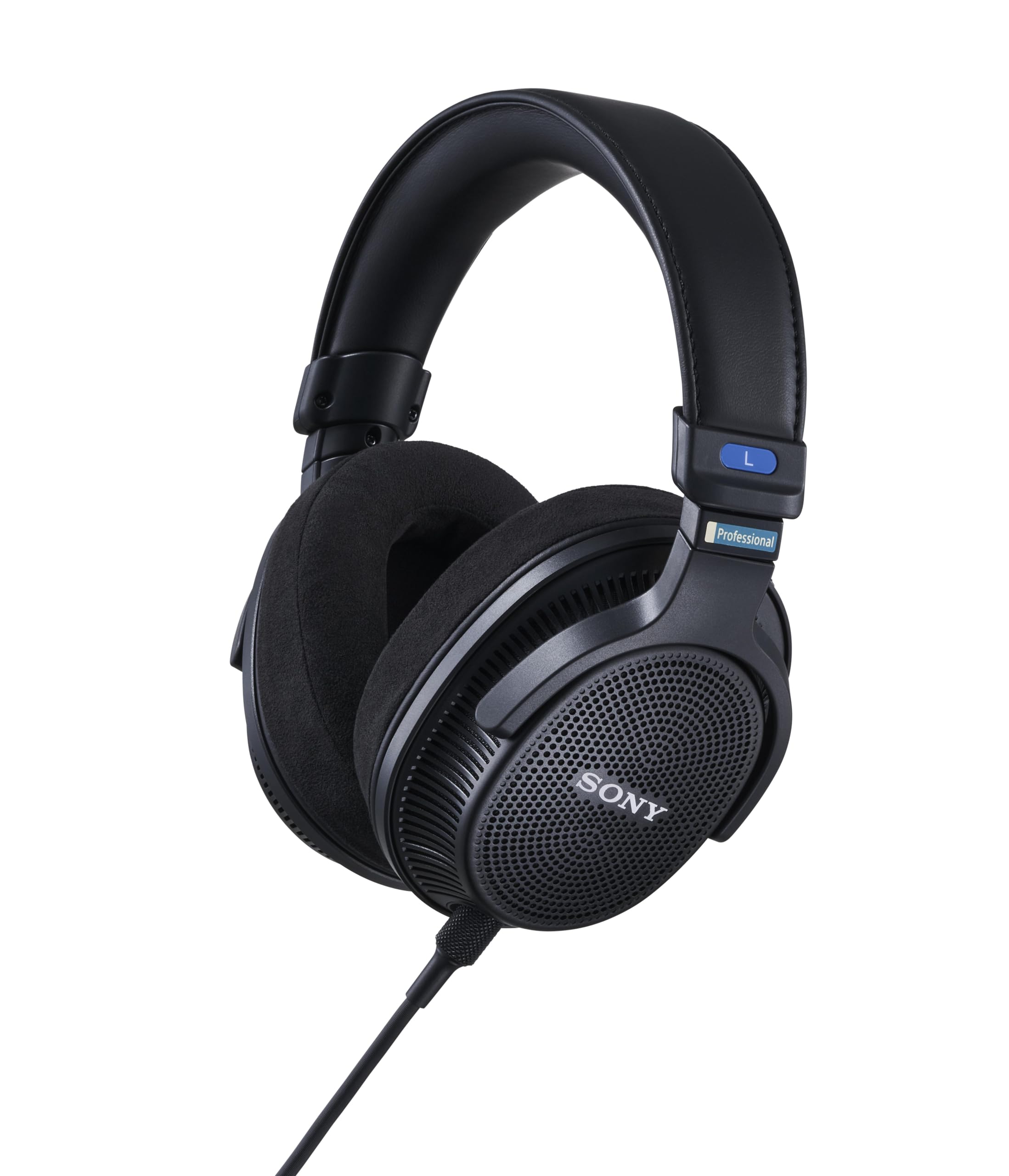 Sony MDR-MV1 Studio Monitor Open Back Headphones - Wired for Mixing & Mastering, Precise Neutral Sound at 5Hz-80kHz, Spatial & Stereo Sound, Detachable Screw-Fit Cable, Superior Comfort, Black