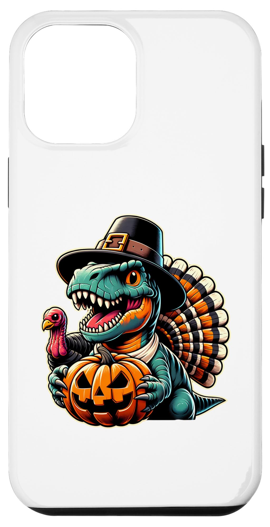 iPhone 15 Plus Turkey saurus Rex Dab Funny Thanksgiving Turkey Dino Case