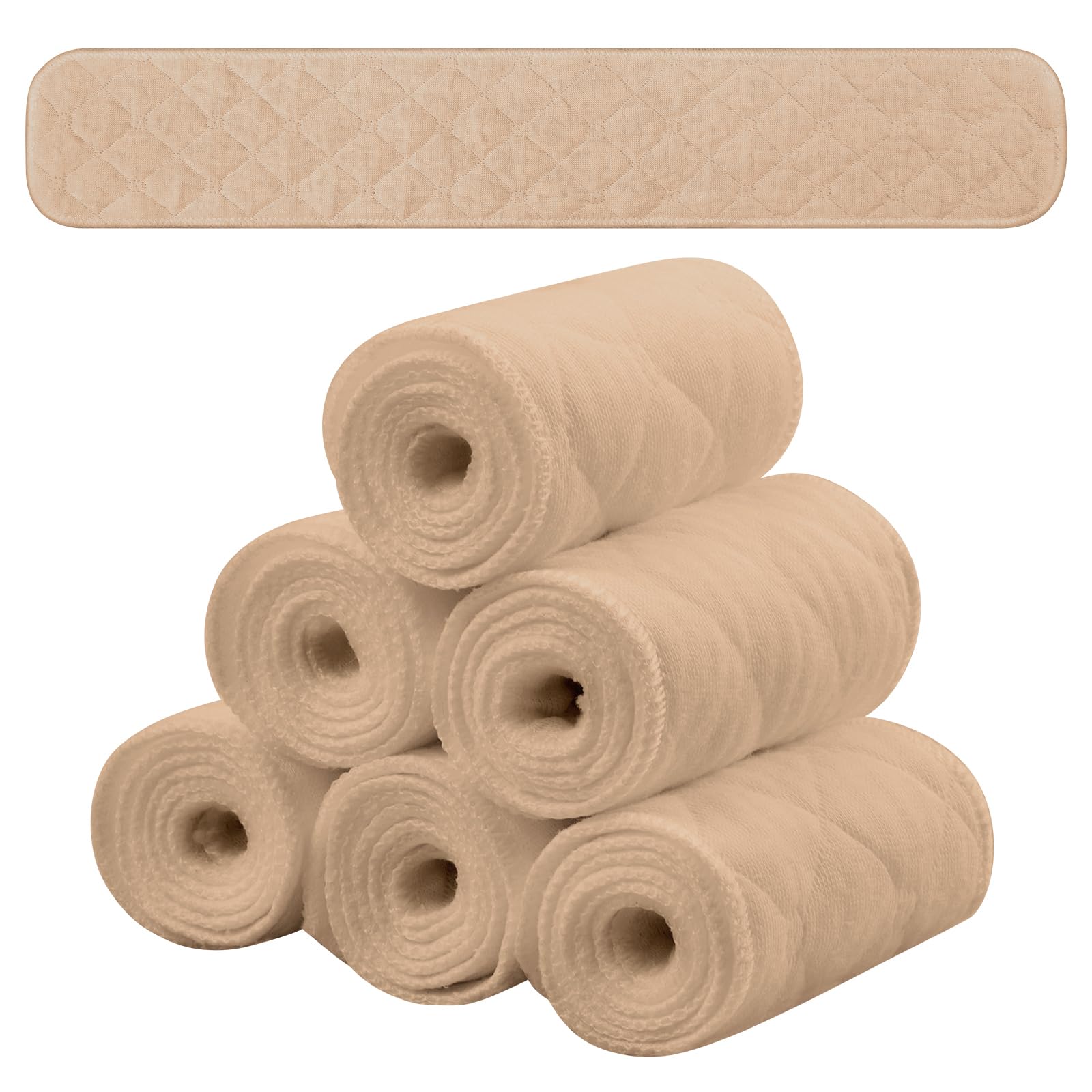 Photo 1 of Toulite 6 Pcs Cotton Bra Liners Rectangle Under Bra Pads 3 Layer Bra Sweat Liners for Women Sweating Supplies(Medium,Nude)