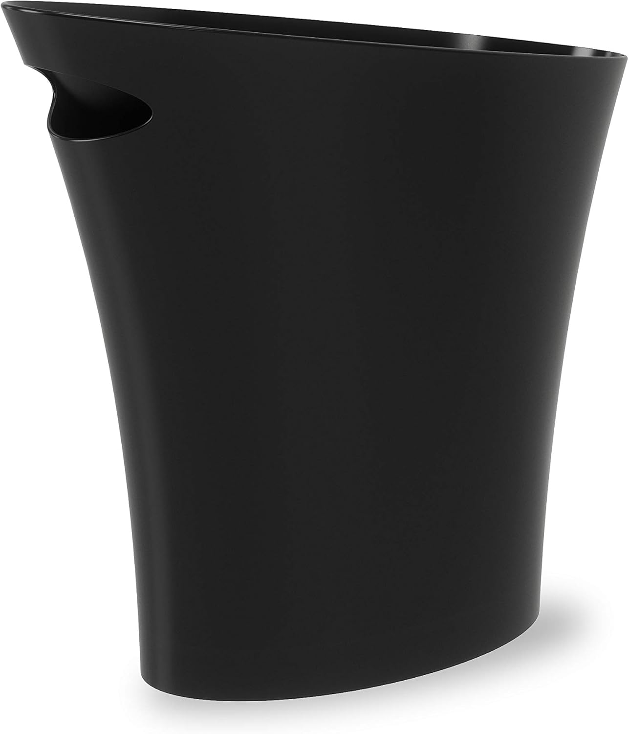 Umbra Skinny Sleek & Stylish Bathroom Trash, Small Garbage Can Wastebasket for Narrow Spaces at Home or Office, 2 Gallon Capacity, Black: Home & Kitchen