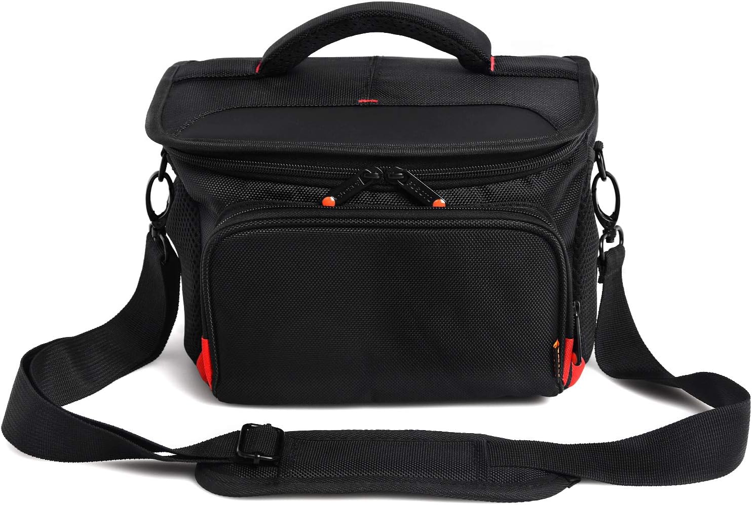 Amazon FOSOTO 大型 一眼レフカメラバッグ ショルダー カメラケース ナイロン製 ブラック・レッド カメラバック・ケース 通販