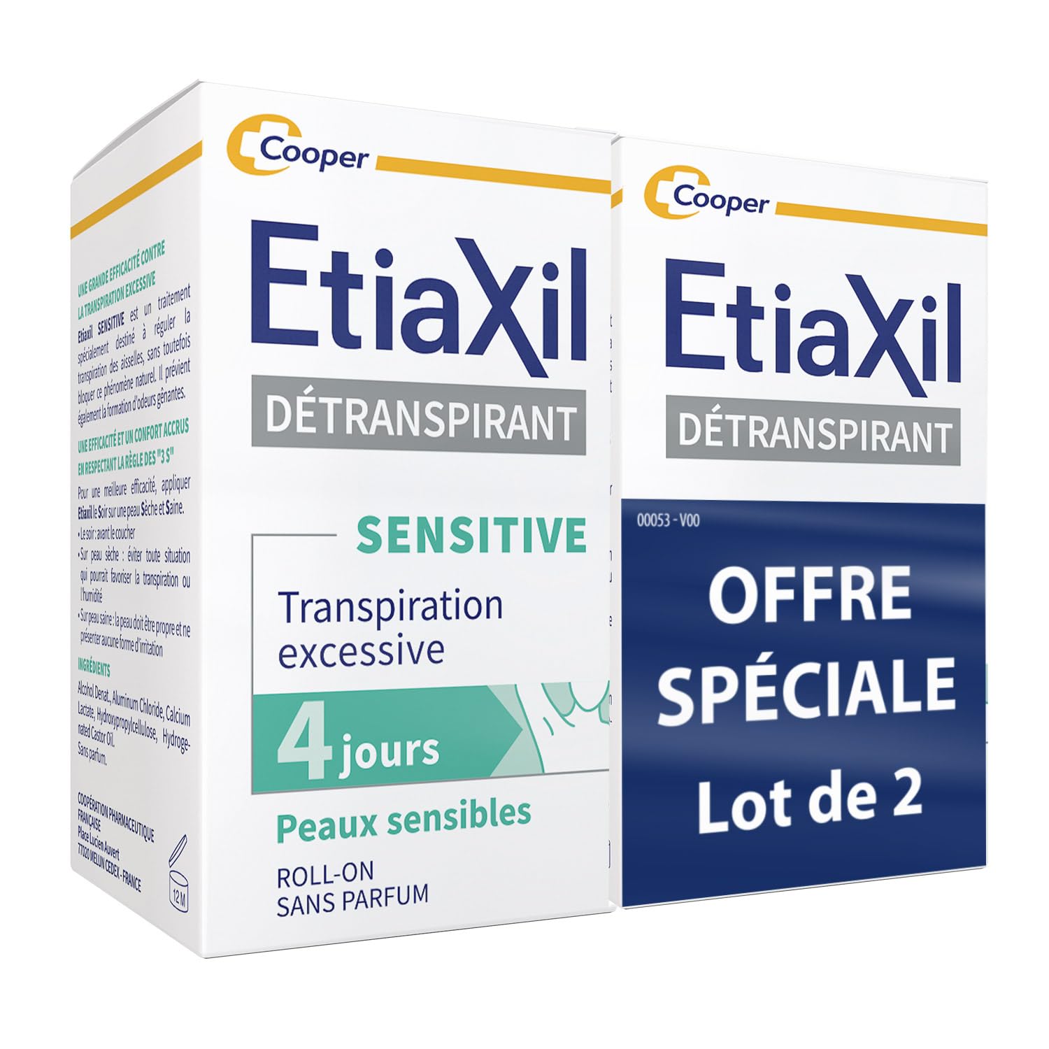 Etiaxil Antiperspirant Armpits Sensitive Skin Roll-On 2 x 15ml