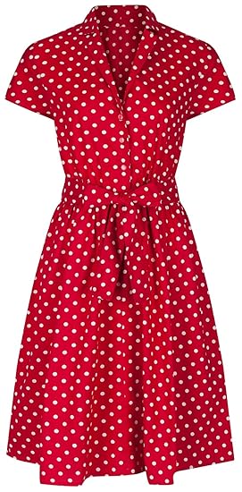 red spotty dress