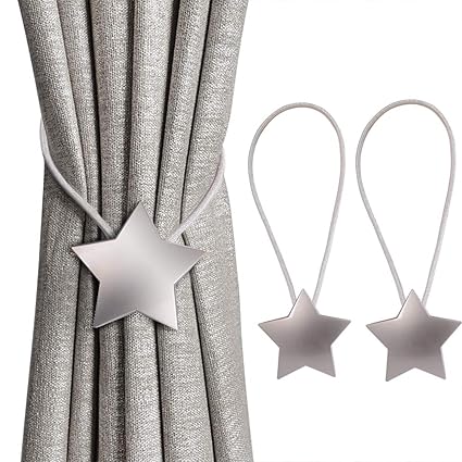 Gbest Magnetic Curtain Tiebacks 2 Pieces Magnetic Star Curtain