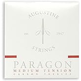 Augustine Strings Paragon Medium Tension - Premium Carbon Strings for Classical Guitar Strings - Produced in New York by the Manufacturer of the Original Nylon Guitar String