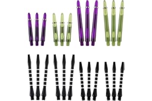 LinkVisions Dart Shafts for Soft and Steel Tips Aluminum Alloy Nylon Shaft PC Shaft Dart Stems 24 Pack