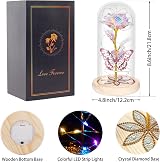 Beferr Eternal Rose Gift in Glass Dome Colorful LED Light Up Flower for Mom Wife view 7