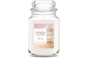 Yankee Candle Vanilla Cupcake Scented Candle, 22oz Large Jar with up to 150 Hour Burn Time, Giftable, Birthdays
