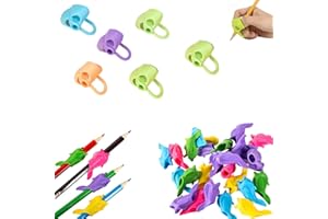 Suweiyuanshiyi 20Pcs Pencil Grips, Handwriting Posture Aid Pencil Holder, Silicone Writing Pencil Training Grip Preschoolers 