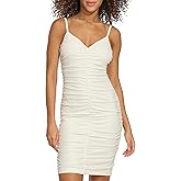 Siena Women's Sleeveless V-Neck Ruched Bodycon Mini Dress