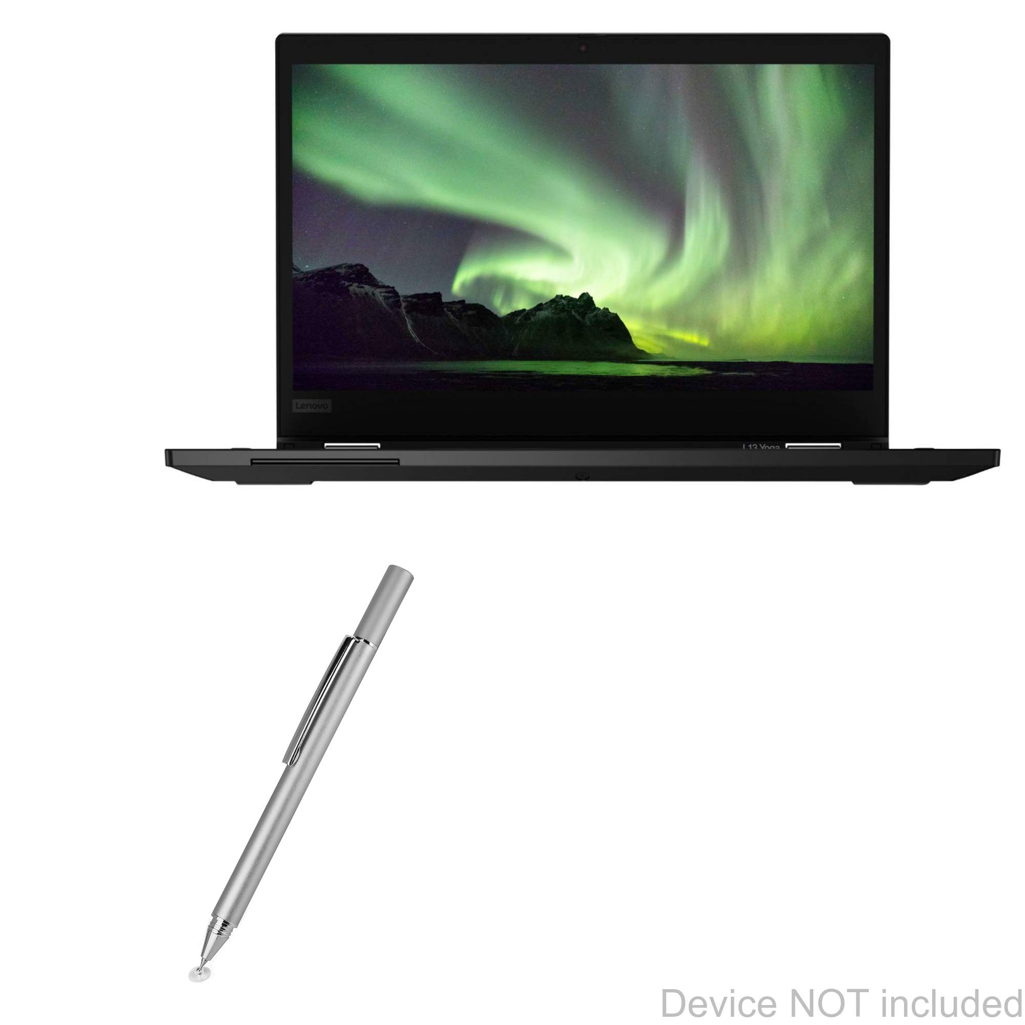 BoxWave Lápiz capacitivo compatible con Lenovo ThinkPad L13 Yoga 2 en 1 Gen 1 (13,3 pulgadas) - Lápiz capacitivo FineTouch, lápiz capacitivo súper preciso - Plata metálica