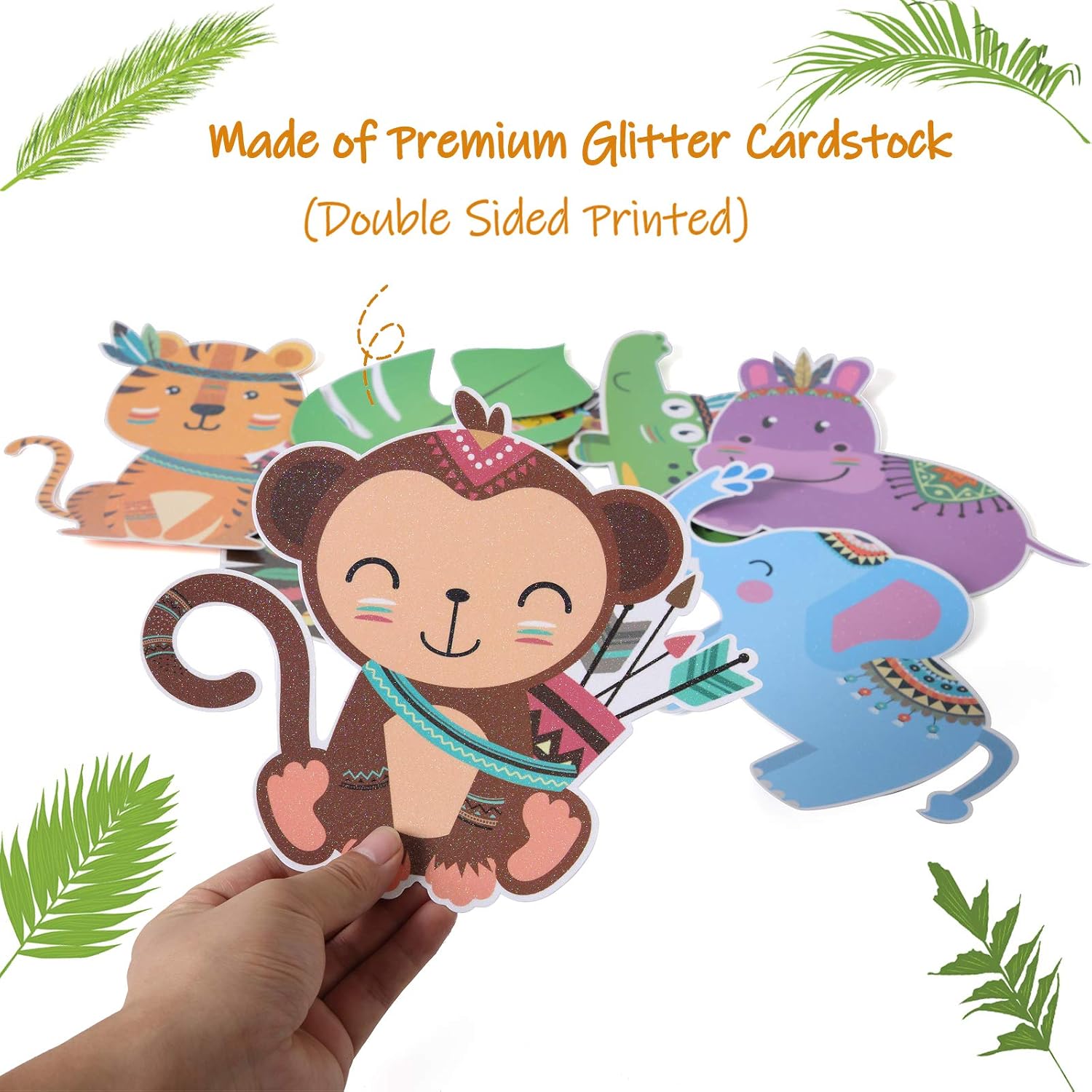 Jungle Animals Banner,Zoo Party Banner for Forest Theme Birthday Party,Jungle Safari Animal Garland for Zoo Themed Baby Shower Wild One Party Welcome Sign 1st Birthday Festival Party - Image 5