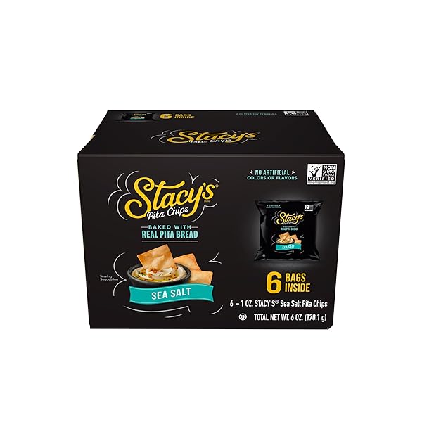 STACY’S PITA CHIPS, SEA SALT, NO ARTIFICIAL COLORS...